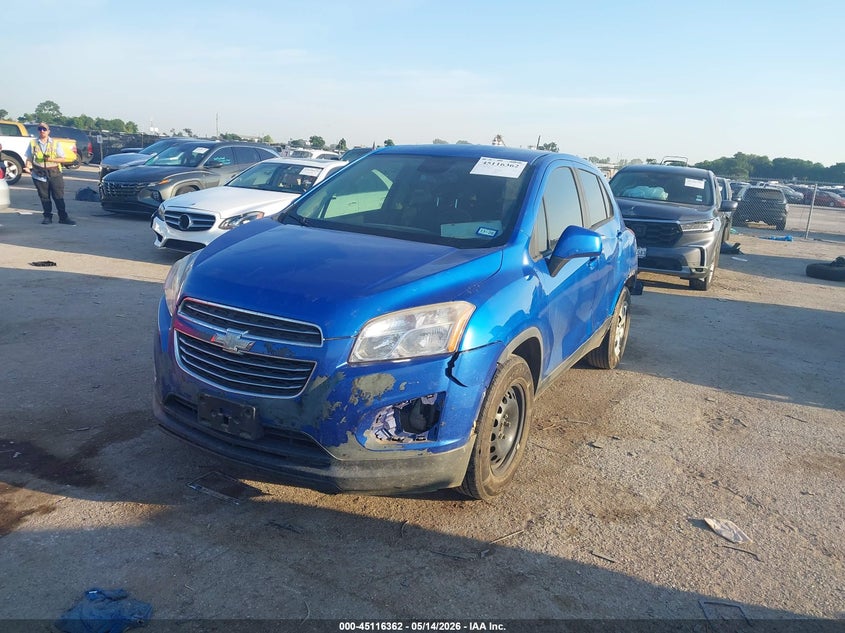 2016 Chevrolet Trax VIN KL7CJKSB8GB762198 IAAI salvage auction — LEFT SIDE, Original (Texas), sold $500 on 2026-07-28 (photo 2)