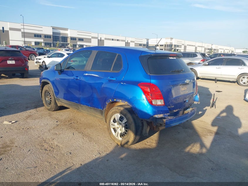 2016 Chevrolet Trax VIN KL7CJKSB8GB762198 IAAI salvage auction — LEFT SIDE, Original (Texas), sold $500 on 2026-07-28 (photo 3)