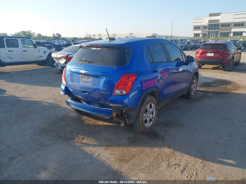 2016 Chevrolet Trax VIN KL7CJKSB8GB762198 IAAI salvage auction — LEFT SIDE, Original (Texas), sold $500 on 2026-07-28 (photo 4)
