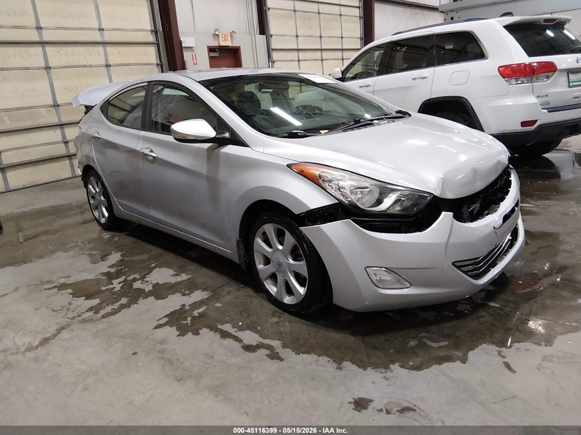 2013 Hyundai Elantra VIN KMHDH4AE2DU748075 IAAI salvage auction — FRONT END, Salvage (Idaho), sold $725 on 2026-07-17 (photo 1)