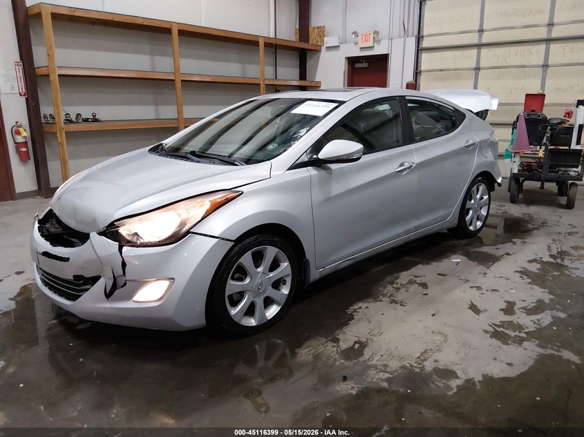 2013 Hyundai Elantra VIN KMHDH4AE2DU748075 IAAI salvage auction — FRONT END, Salvage (Idaho), sold $725 on 2026-07-17 (photo 2)