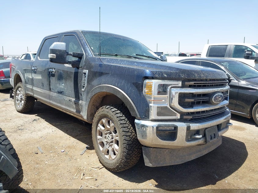 2022 Ford F250 VIN 1FT8W2BT4NED04205 IAAI salvage auction — LEFT REAR, Salvage (Texas), sold $21,500 on 2026-07-28 (photo 1)