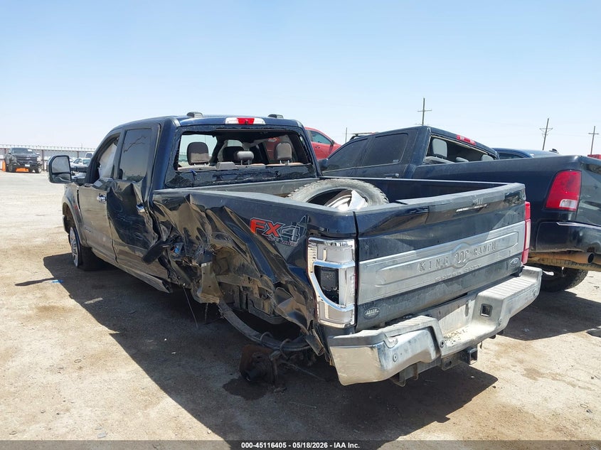 2022 Ford F250 VIN 1FT8W2BT4NED04205 IAAI salvage auction — LEFT REAR, Salvage (Texas), sold $21,500 on 2026-07-28 (photo 3)