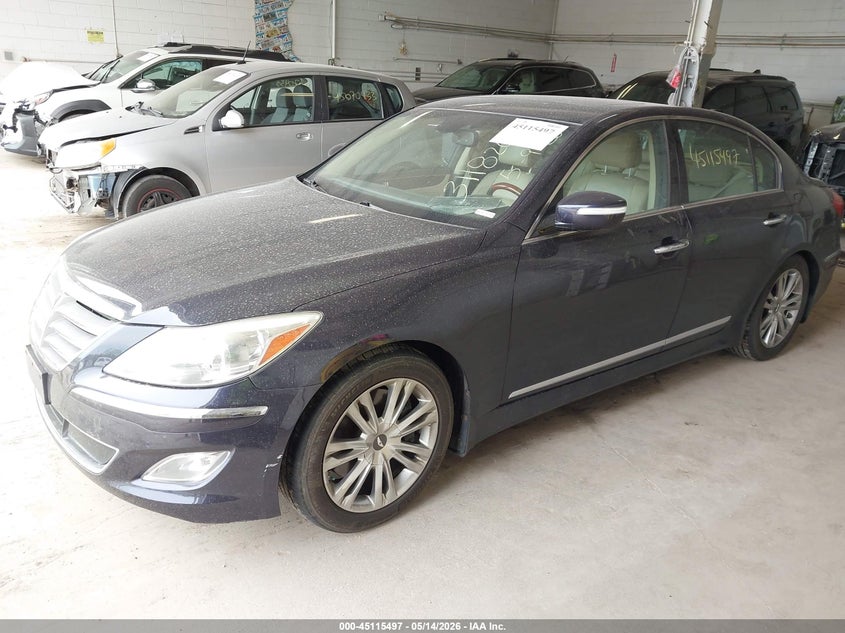 2012 Hyundai Genesis VIN KMHGC4DF7CU181182 IAAI salvage auction — RIGHT REAR, Prior Salvage (Minnesota), sold $600 on 2026-07-08 (photo 2)