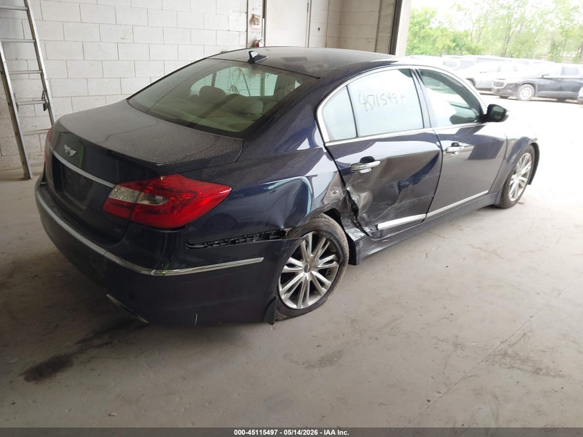 2012 Hyundai Genesis VIN KMHGC4DF7CU181182 IAAI salvage auction — RIGHT REAR, Prior Salvage (Minnesota), sold $600 on 2026-07-08 (photo 4)