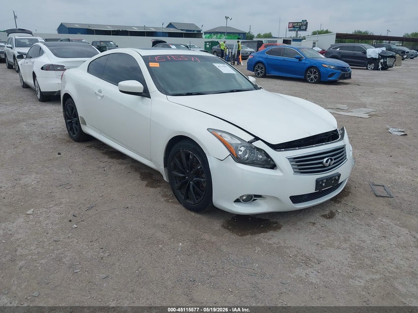 2011 Infiniti G37 VIN JN1CV6EL3BM261612 IAAI salvage auction — FRONT END, Salvage (Texas), sold $2,625 on 2026-07-15 (photo 1)