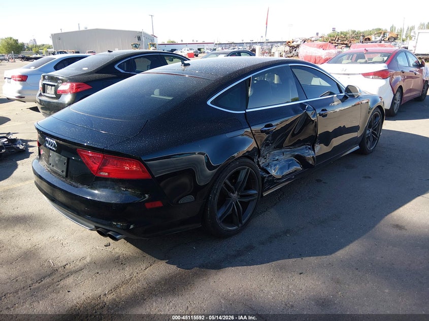 2014 Audi S7 VIN WAUW2BFC4EN086115 IAAI salvage auction — RIGHT SIDE, Wait Title, sold $8,600 on 2026-09-24 (photo 4)