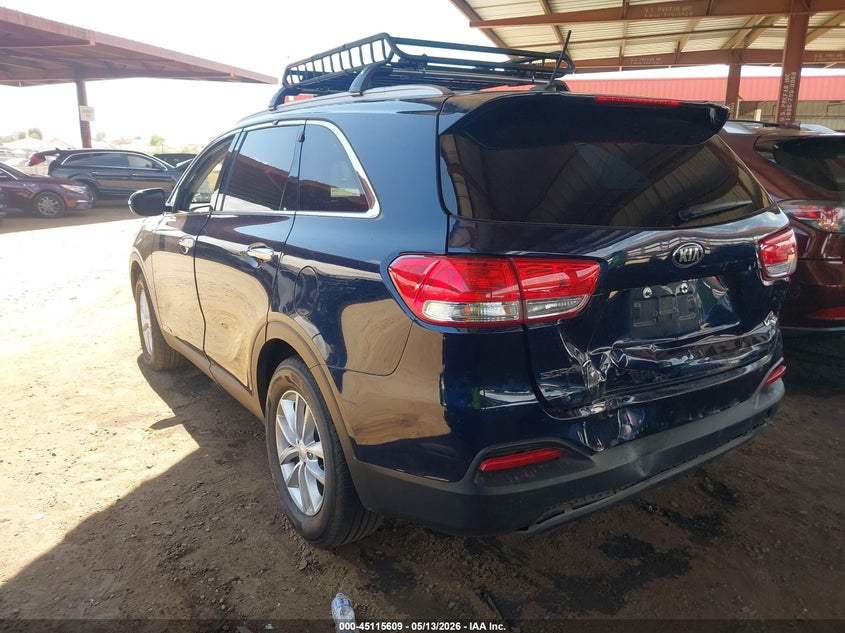 2017 Kia Sorento VIN 5XYPGDA51HG334135 IAAI salvage auction — FRONT & REAR, Salvage (Arizona), sold $3,550 on 2026-07-07 (photo 3)
