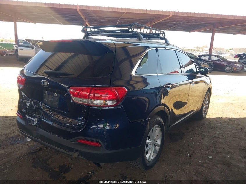2017 Kia Sorento VIN 5XYPGDA51HG334135 IAAI salvage auction — FRONT & REAR, Salvage (Arizona), sold $3,550 on 2026-07-07 (photo 4)