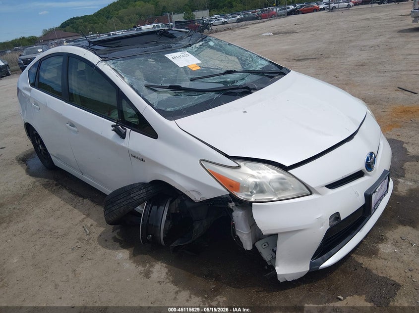 2012 Toyota Prius VIN JTDKN3DU2C5398246 IAAI salvage auction — ROLLOVER, Salvage (West Virginia), sold $1,800 on 2026-07-16 (photo 1)