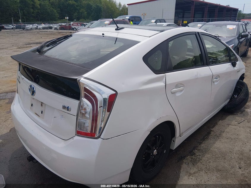 2012 Toyota Prius VIN JTDKN3DU2C5398246 IAAI salvage auction — ROLLOVER, Salvage (West Virginia), sold $1,800 on 2026-07-16 (photo 4)