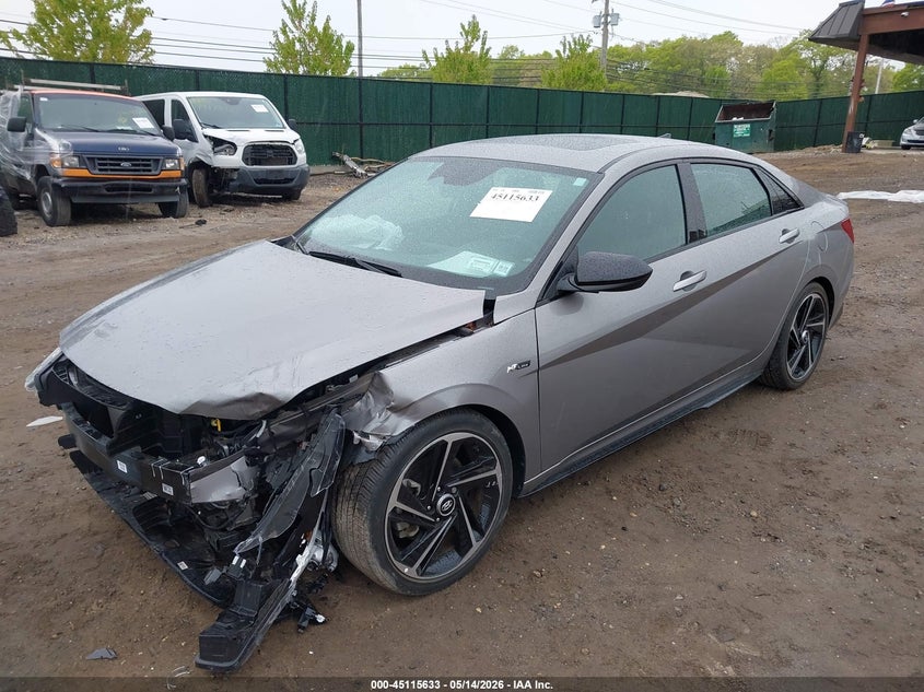 2023 Hyundai Elantra VIN KMHLR4AF7PU525052 IAAI salvage auction — FRONT END, Mv-907A (New York), sold $4,150 on 2026-07-21 (photo 2)