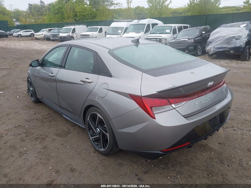 2023 Hyundai Elantra VIN KMHLR4AF7PU525052 IAAI salvage auction — FRONT END, Mv-907A (New York), sold $4,150 on 2026-07-21 (photo 3)