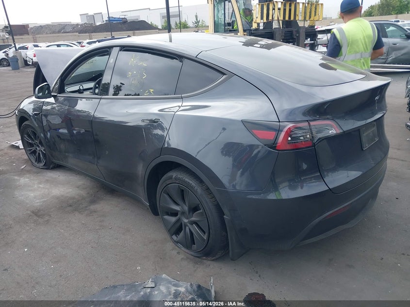 2025 Tesla Model y VIN 7SAYGDED2SF279122 IAAI salvage auction — FRONT END, Non-Repairable Certificate (California), sold $8,900 on 2026-07-17 (photo 3)