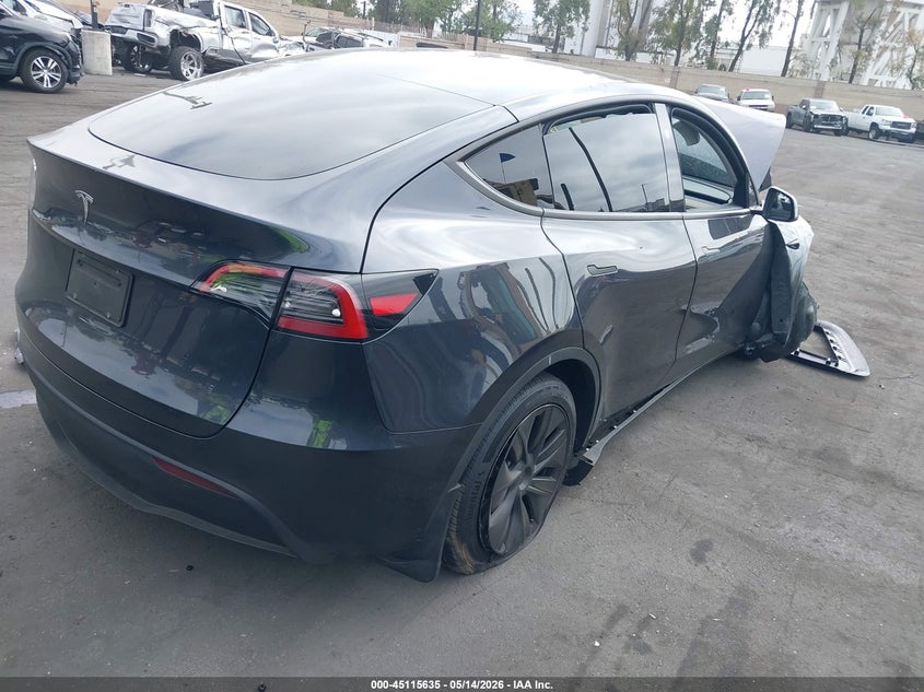 2025 Tesla Model y VIN 7SAYGDED2SF279122 IAAI salvage auction — FRONT END, Non-Repairable Certificate (California), sold $8,900 on 2026-07-17 (photo 4)