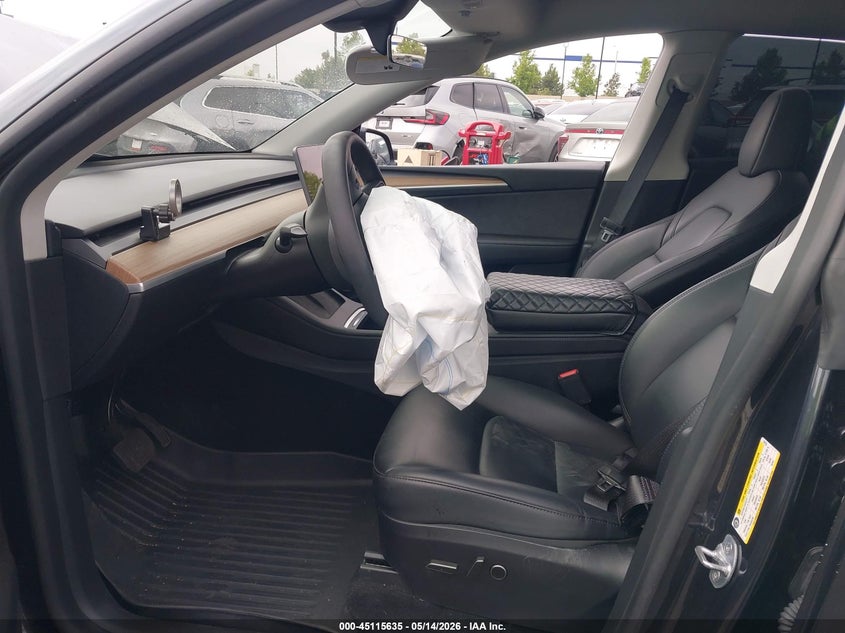2025 Tesla Model y VIN 7SAYGDED2SF279122 IAAI salvage auction — FRONT END, Non-Repairable Certificate (California), sold $8,900 on 2026-07-17 (photo 5)