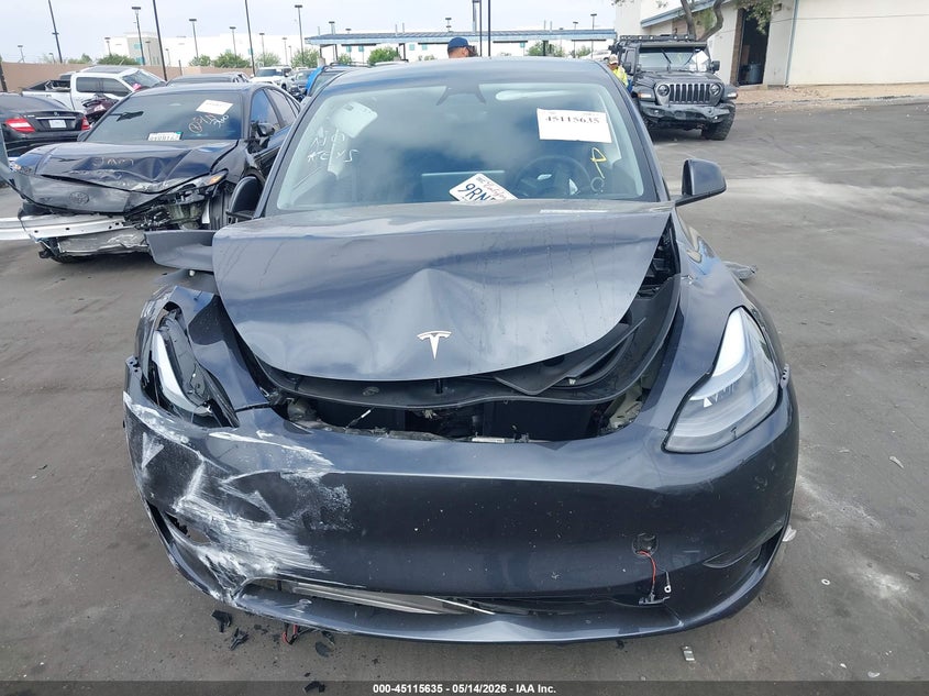 2025 Tesla Model y VIN 7SAYGDED2SF279122 IAAI salvage auction — FRONT END, Non-Repairable Certificate (California), sold $8,900 on 2026-07-17 (photo 6)
