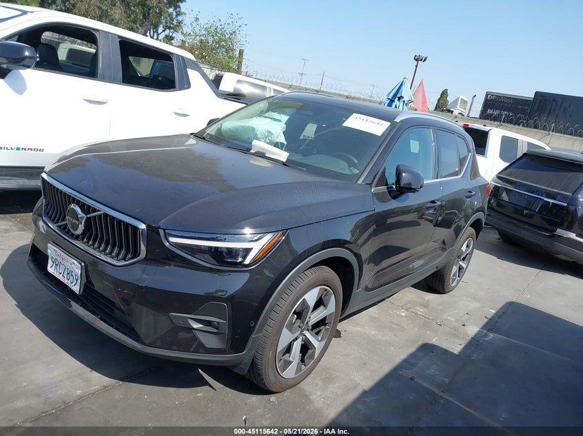 2025 Volvo Xc40 VIN YV4L12UE2S2512780 IAAI salvage auction — FRONT END, Salvage Certificate (California), sold $10,750 on 2026-07-08 (photo 2)