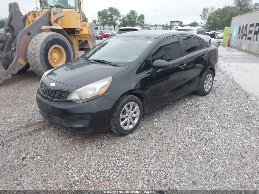 2014 Kia Rio VIN KNADM4A38E6396430 IAAI salvage auction — NORMAL WEAR, Clear (Missouri), sold $475 on 2026-07-13 (photo 2)