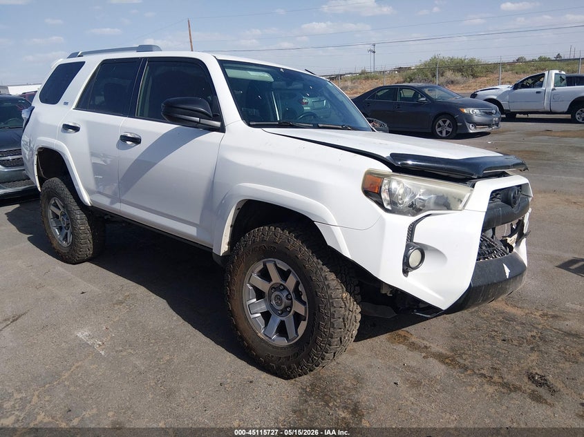 2014 Toyota 4runner VIN JTEZU5JR1E5069808 IAAI salvage auction — LEFT FRONT, Salvage (New Mexico), sold $4,050 on 2026-07-29 (photo 1)