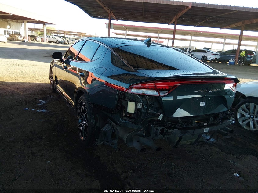 2022 Kia Stinger VIN KNAE35LD3N6115587 IAAI salvage auction — REAR END, Salvage (Arizona), sold $8,400 on 2026-07-21 (photo 3)