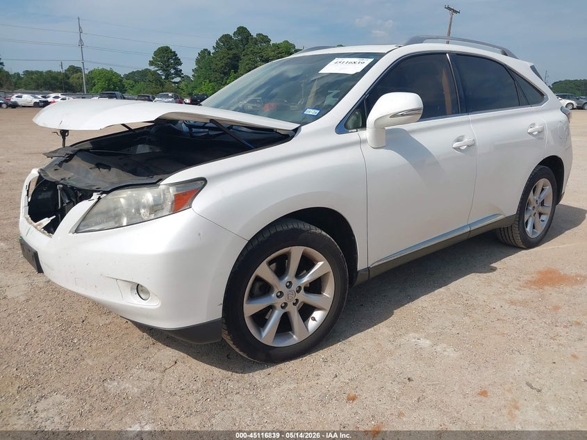 2010 Lexus Rx VIN JTJZK1BA3A2408363 IAAI salvage auction — FRONT END, Original (Texas), sold $2,600 on 2026-07-23 (photo 2)