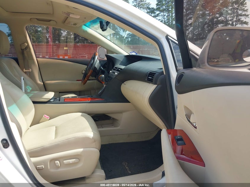2010 Lexus Rx VIN JTJZK1BA3A2408363 IAAI salvage auction — FRONT END, Original (Texas), sold $2,600 on 2026-07-23 (photo 5)