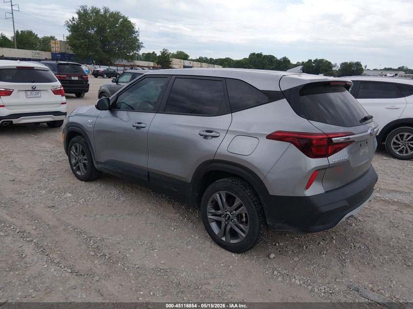 2021 Kia Seltos VIN KNDEPCAA9M7100427 IAAI salvage auction — HAIL, Clear (Missouri), sold $6,725 on 2026-07-13 (photo 3)