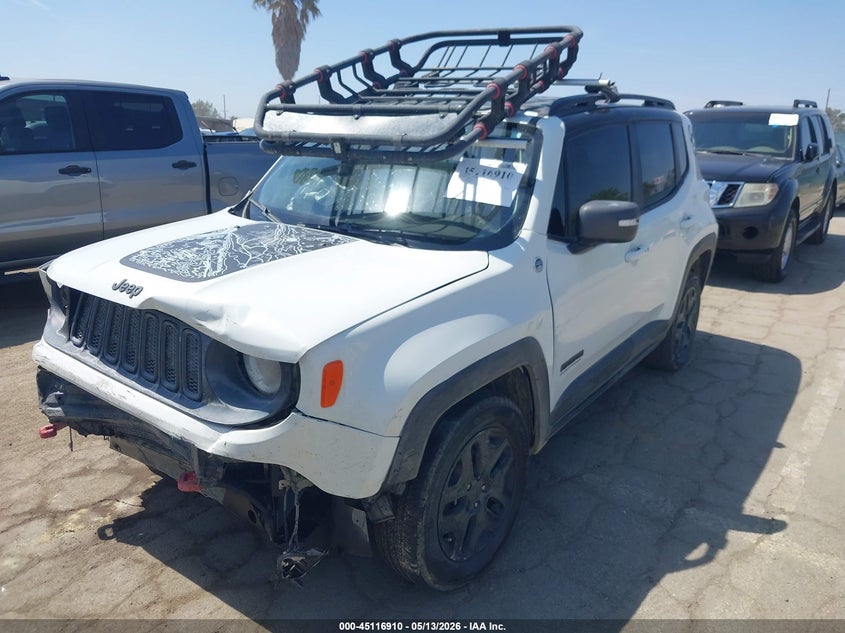 2017 Jeep Renegade VIN ZACCJBCB5HPE85356 IAAI salvage auction — FRONT & REAR, Salvage (California), sold $900 on 2026-07-08 (photo 2)