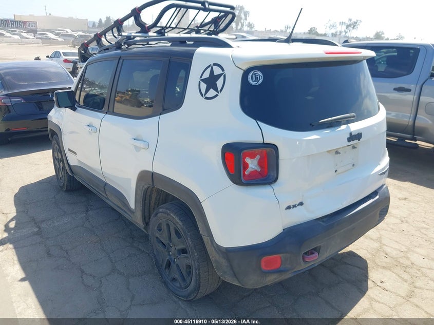 2017 Jeep Renegade VIN ZACCJBCB5HPE85356 IAAI salvage auction — FRONT & REAR, Salvage (California), sold $900 on 2026-07-08 (photo 3)