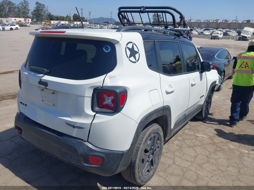 2017 Jeep Renegade VIN ZACCJBCB5HPE85356 IAAI salvage auction — FRONT & REAR, Salvage (California), sold $900 on 2026-07-08 (photo 4)
