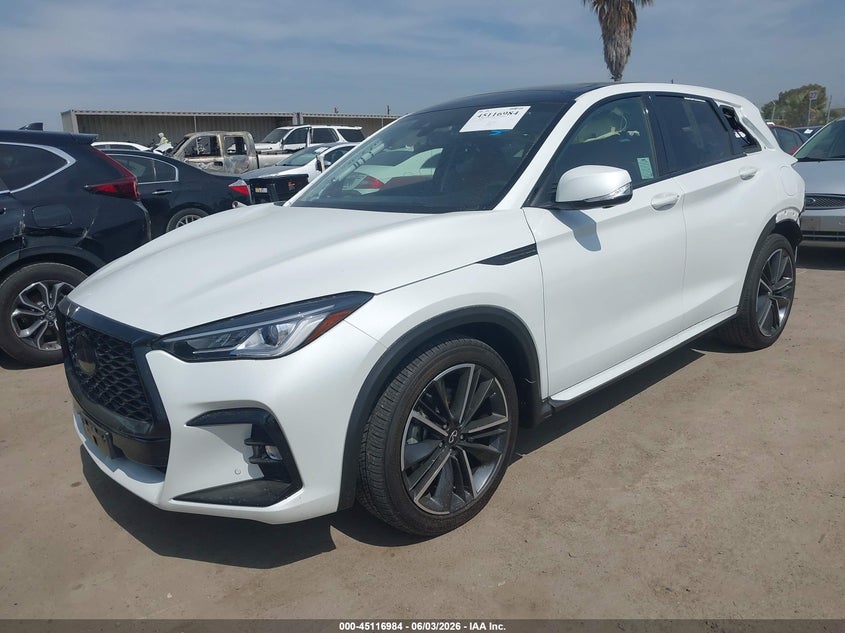 2023 Infiniti Qx50 VIN 3PCAJ5FBXPF113926 IAAI salvage auction — REAR END, Salvage Title, sold $7,000 on 2026-07-29 (photo 2)