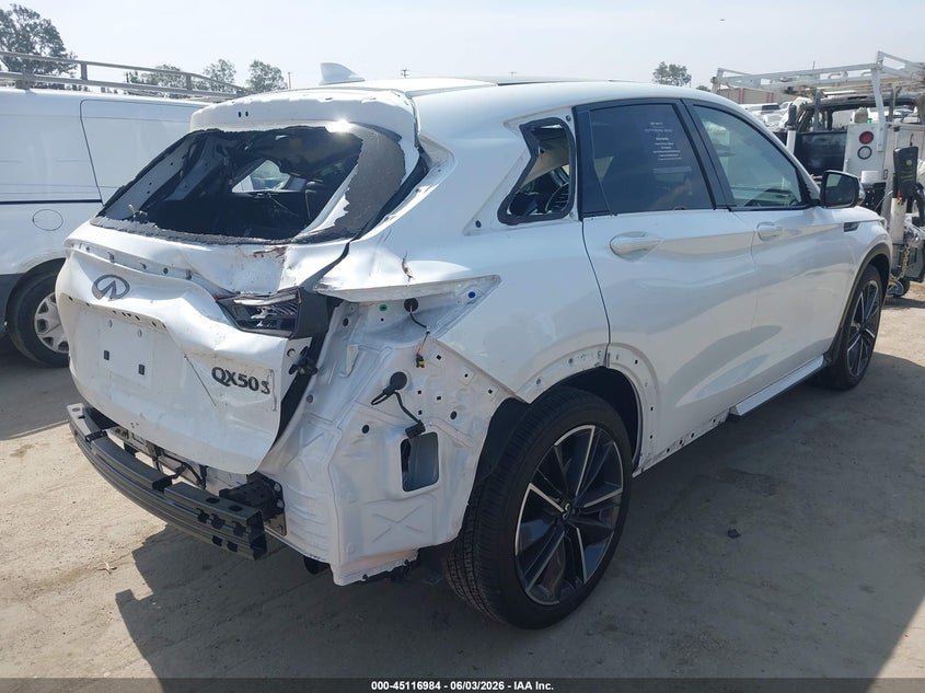 2023 Infiniti Qx50 VIN 3PCAJ5FBXPF113926 IAAI salvage auction — REAR END, Salvage Title, sold $7,000 on 2026-07-29 (photo 4)