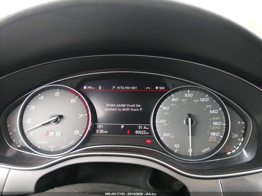 2016 Audi S6 VIN WAUH2AFC6GN052800 IAAI salvage auction — REAR END, Salvage Title, sold $11,600 on 2026-08-28 (photo 7)