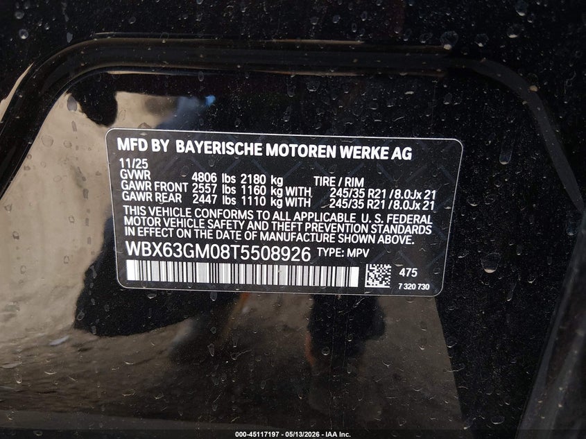 2026 BMW X2 VIN WBX63GM08T5508926 IAAI salvage auction — REAR END, Salvage (Arizona), sold $20,500 on 2026-07-14 (photo 9)