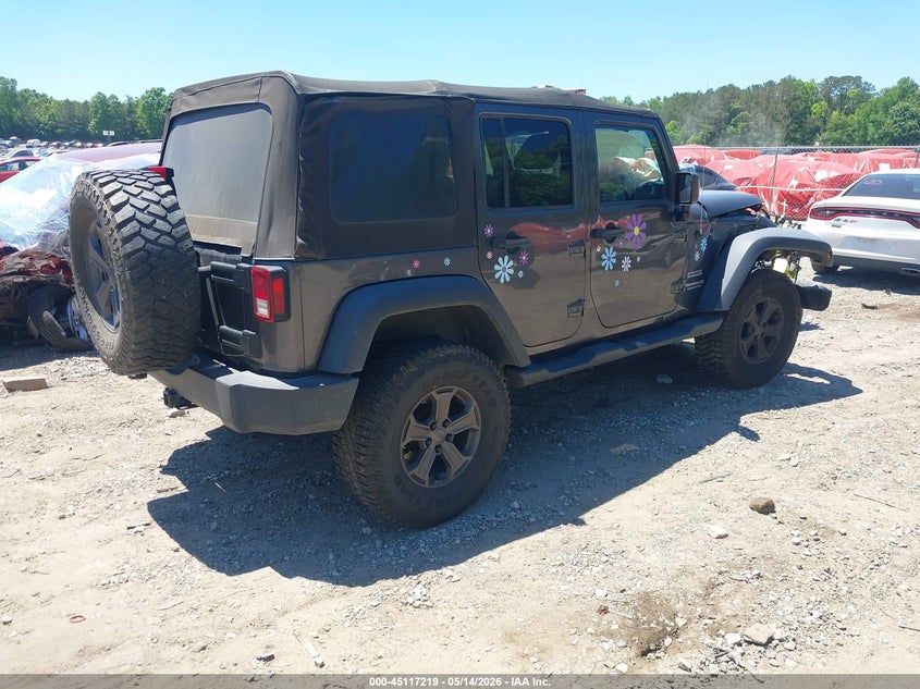 2017 Jeep Wrangler / VIN 1C4BJWDG4HL748289 IAAI salvage auction — FRONT END, Salvage (Georgia), sold $3,050 on 2026-07-09 (photo 4)