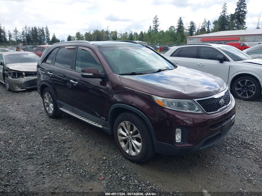 2014 Kia Sorento VIN 5XYKUDA75EG480764 IAAI salvage auction — REAR END, Bill Of Sale (Washington), sold $1,300 on 2026-07-22 (photo 1)