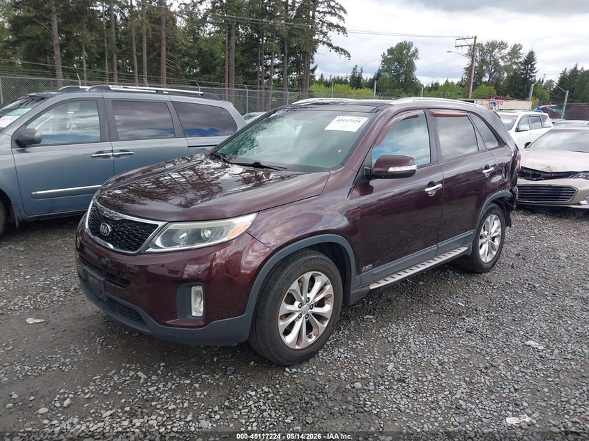 2014 Kia Sorento VIN 5XYKUDA75EG480764 IAAI salvage auction — REAR END, Bill Of Sale (Washington), sold $1,300 on 2026-07-22 (photo 2)