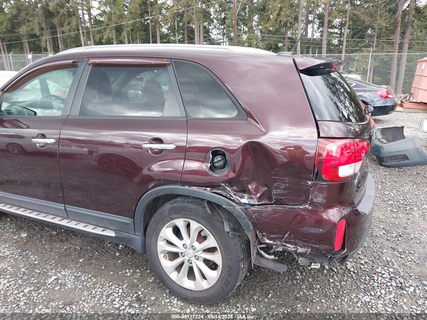 2014 Kia Sorento VIN 5XYKUDA75EG480764 IAAI salvage auction — REAR END, Bill Of Sale (Washington), sold $1,300 on 2026-07-22 (photo 6)