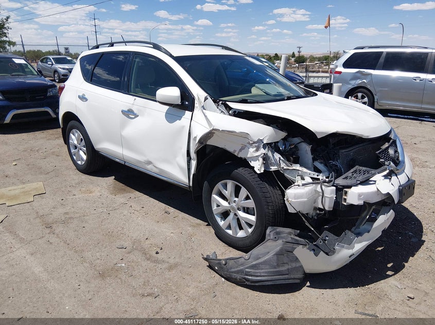 2014 Nissan Murano VIN JN8AZ1MU1EW418279 IAAI salvage auction — RIGHT FRONT, Salvage (New Mexico), sold $650 on 2026-07-29 (photo 1)