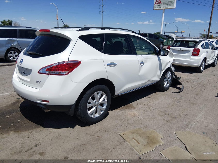 2014 Nissan Murano VIN JN8AZ1MU1EW418279 IAAI salvage auction — RIGHT FRONT, Salvage (New Mexico), sold $650 on 2026-07-29 (photo 4)