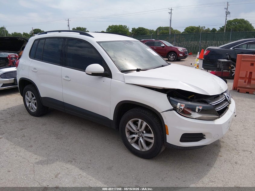 2016 Volkswagen Tiguan VIN WVGBV7AX2GW583494 IAAI salvage auction — FRONT END, Salvage (Kansas), sold $1,850 on 2026-09-06 (photo 1)