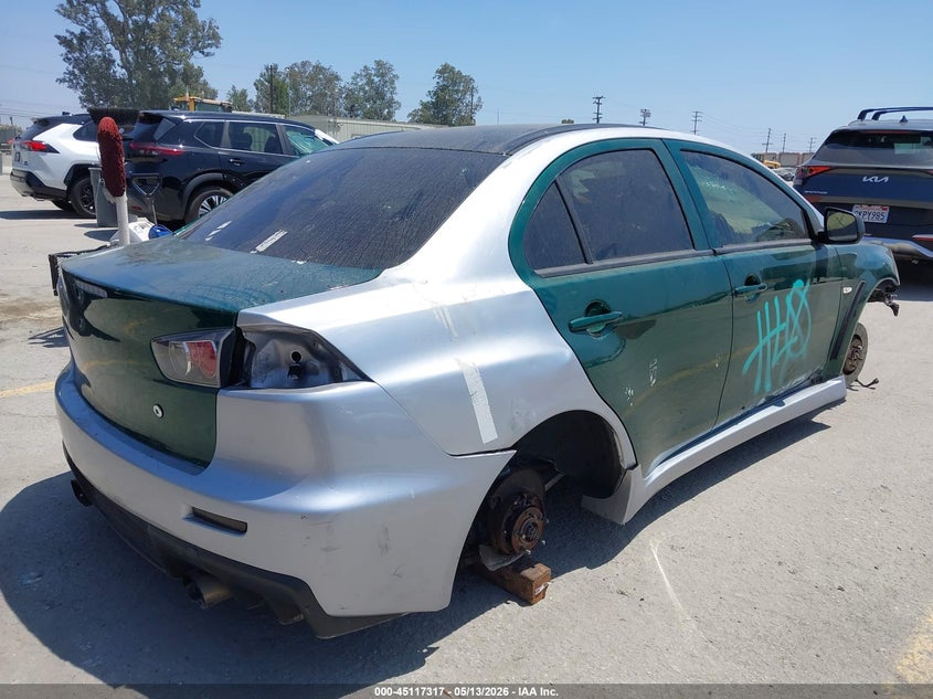 2008 Mitsubishi Lancer evolution VIN JA3AW86VX8U048791 IAAI salvage auction — THEFT, Non-Repairable (California), sold $1,150 on 2026-07-29 (photo 4)