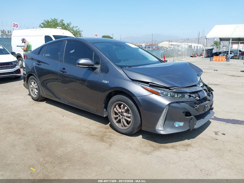 2021 Toyota Prius prime VIN JTDKAMFP2M3171483 IAAI salvage auction — FRONT & REAR, Salvage (California), sold $3,700 on 2026-07-15 (photo 1)