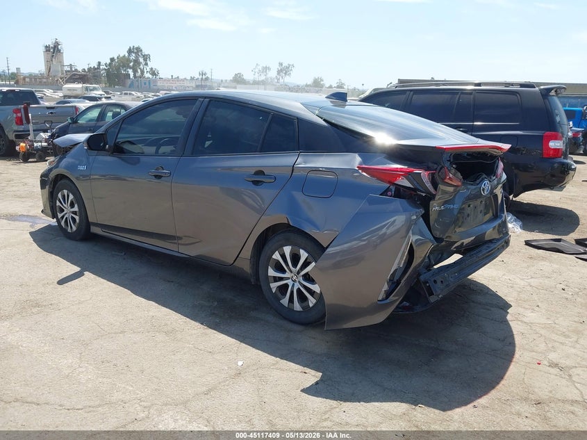 2021 Toyota Prius prime VIN JTDKAMFP2M3171483 IAAI salvage auction — FRONT & REAR, Salvage (California), sold $3,700 on 2026-07-15 (photo 3)