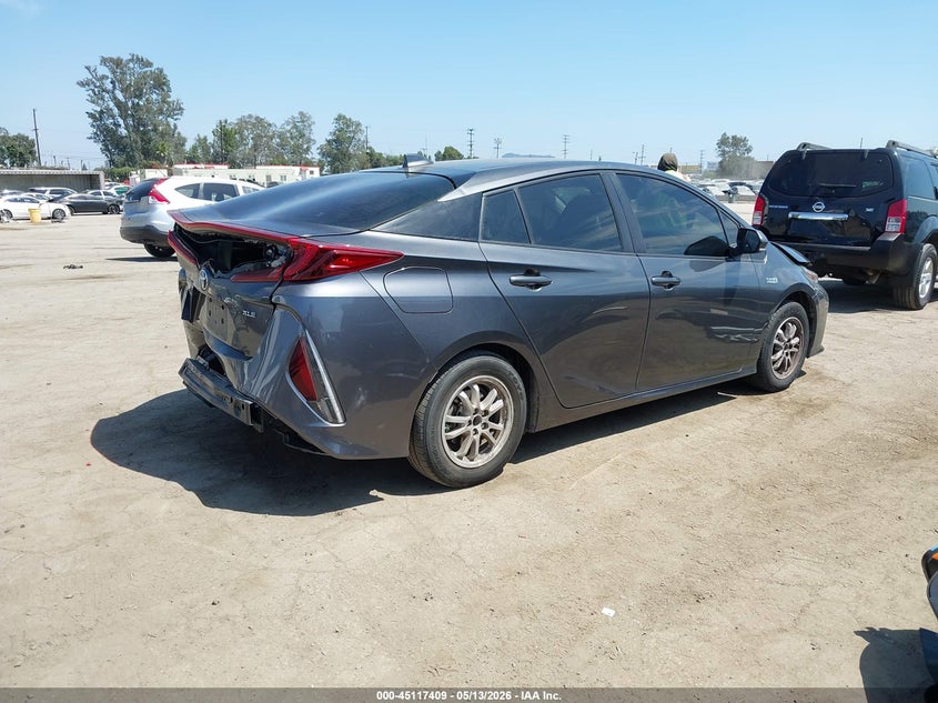 2021 Toyota Prius prime VIN JTDKAMFP2M3171483 IAAI salvage auction — FRONT & REAR, Salvage (California), sold $3,700 on 2026-07-15 (photo 4)