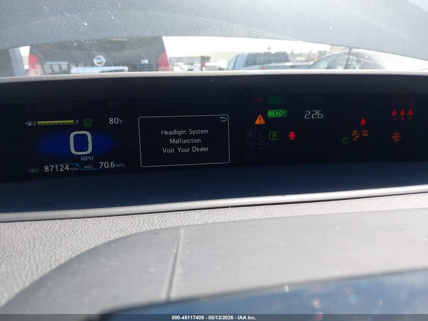 2021 Toyota Prius prime VIN JTDKAMFP2M3171483 IAAI salvage auction — FRONT & REAR, Salvage (California), sold $3,700 on 2026-07-15 (photo 7)
