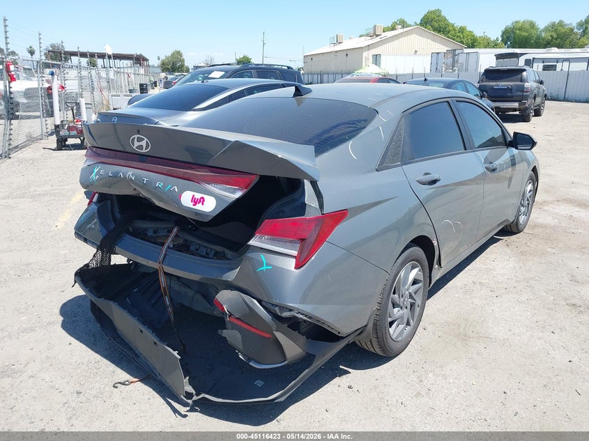 2024 Hyundai Elantra VIN KMHLM4DG5RU807552 IAAI salvage auction — REAR END, Salvage (California), sold $3,650 on 2026-07-14 (photo 4)