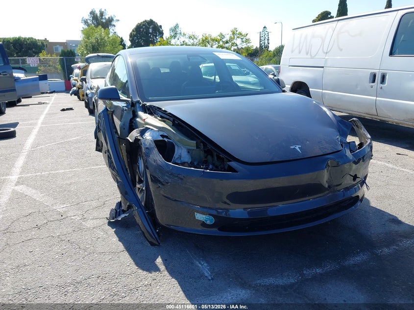 2024 Tesla Model 3 VIN 5YJ3E1EB8RF728999 IAAI salvage auction — FRONT END, Salvage (California), sold $13,650 on 2026-07-09 (photo 1)