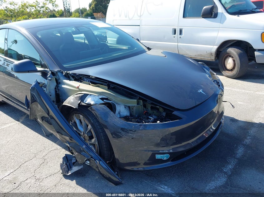 2024 Tesla Model 3 VIN 5YJ3E1EB8RF728999 IAAI salvage auction — FRONT END, Salvage (California), sold $13,650 on 2026-07-09 (photo 6)